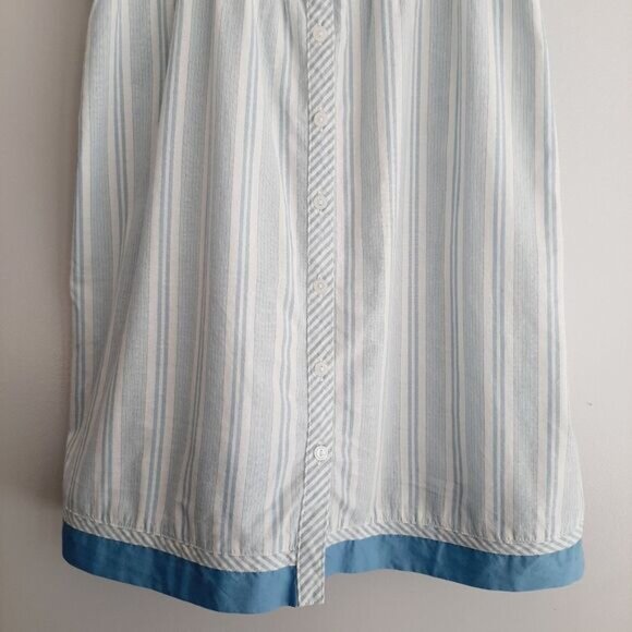 OLD NAVY | 100% Cotton Spaghetti Strap Mini Slip Night Gown PJ Stripe M Flawed - Picture 5 of 12